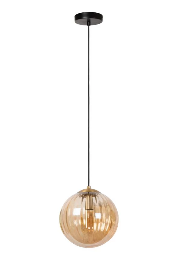 Lucide MONSARAZ - Lámpara colgante - Ø 25 cm - 1xE27 - Ámbar - apagado